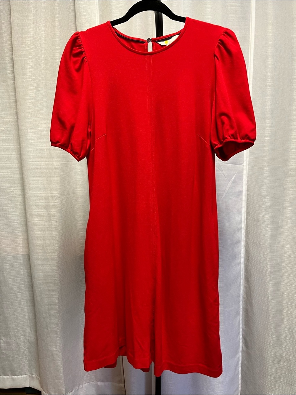 Boden red jersey dress with pockets | size 8